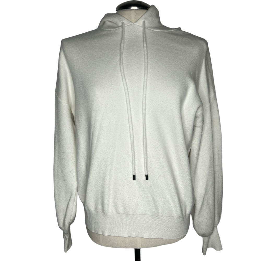 Philosophy Women's Long Sleeve White Hooded Sweatshirt Size L